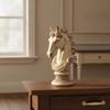 Horse Head Bust European-Style Statue Tan for Entryway