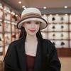 Retro Winter Hat Wool Basin Hat Casual Bucket Hat  for Women