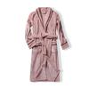 Cozy Coral Fleece Couple Pajamas Robe - Thick Warm Autumn Winter Bathrobe