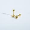 ANDYWEN 925 Sterlingsilber Gold Margeritenblume Ohrstecker Damen Blau CZ Zirkon Feiner Schmuck