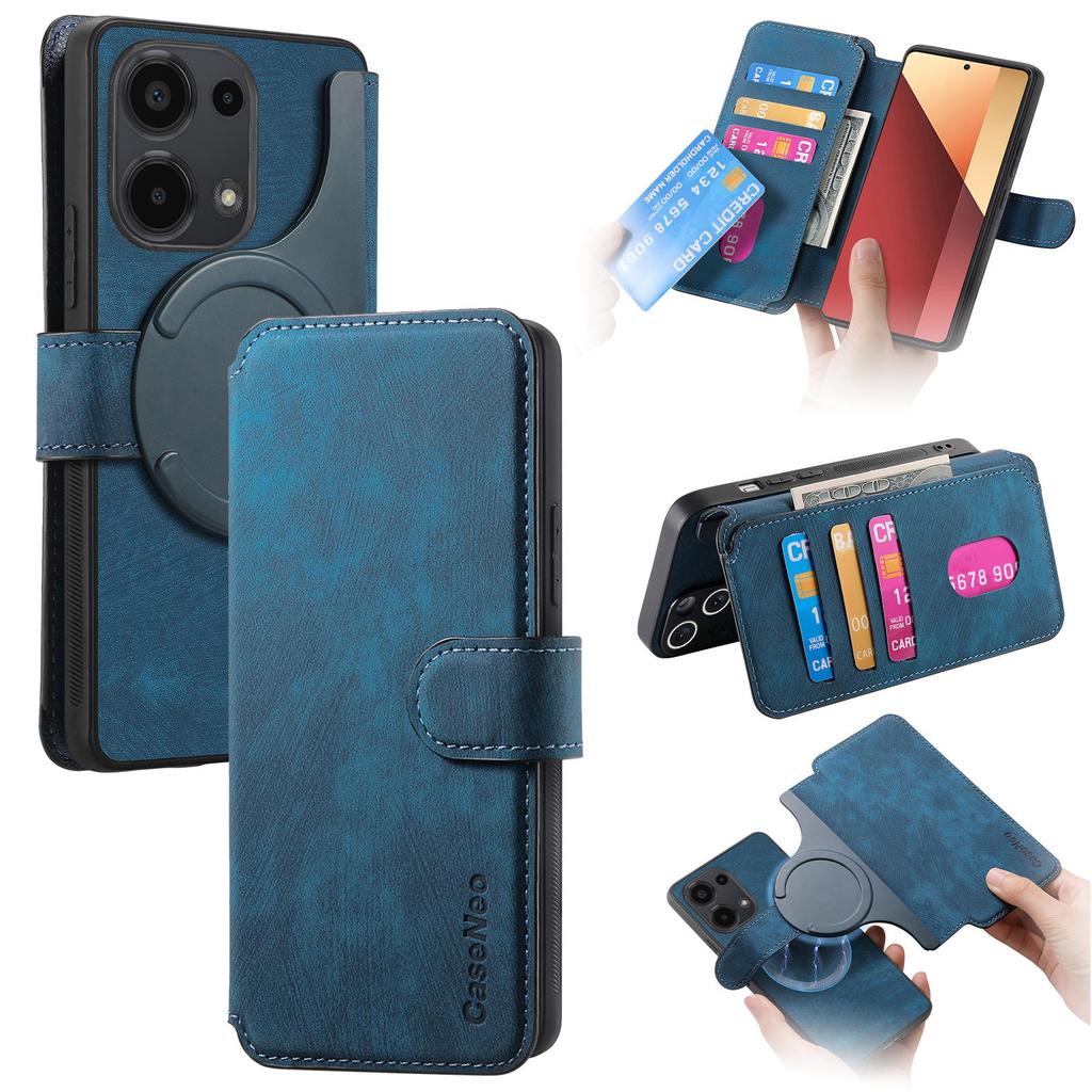 For Xiaomi Redmi Note 13 Pro 4G/Poco M6 Pro 4G Magnetic Case CASENEO Detachable Leather Phone Wallet Cover