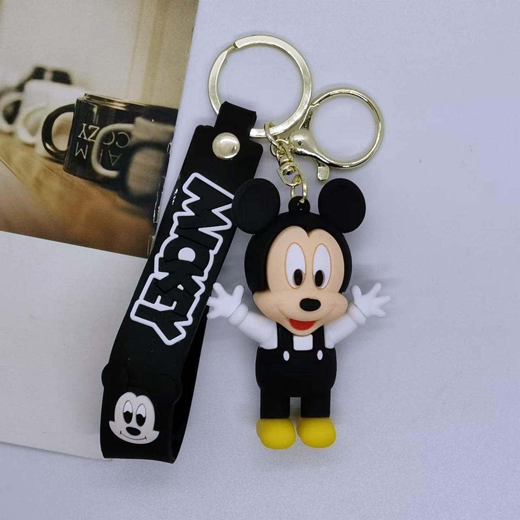 Creative Cartoon Dropping Glue Mickey Minnie Doll Keychain Bag Car Keychain Accessories Gift Wholesale Toys Anime Cartoon Frind