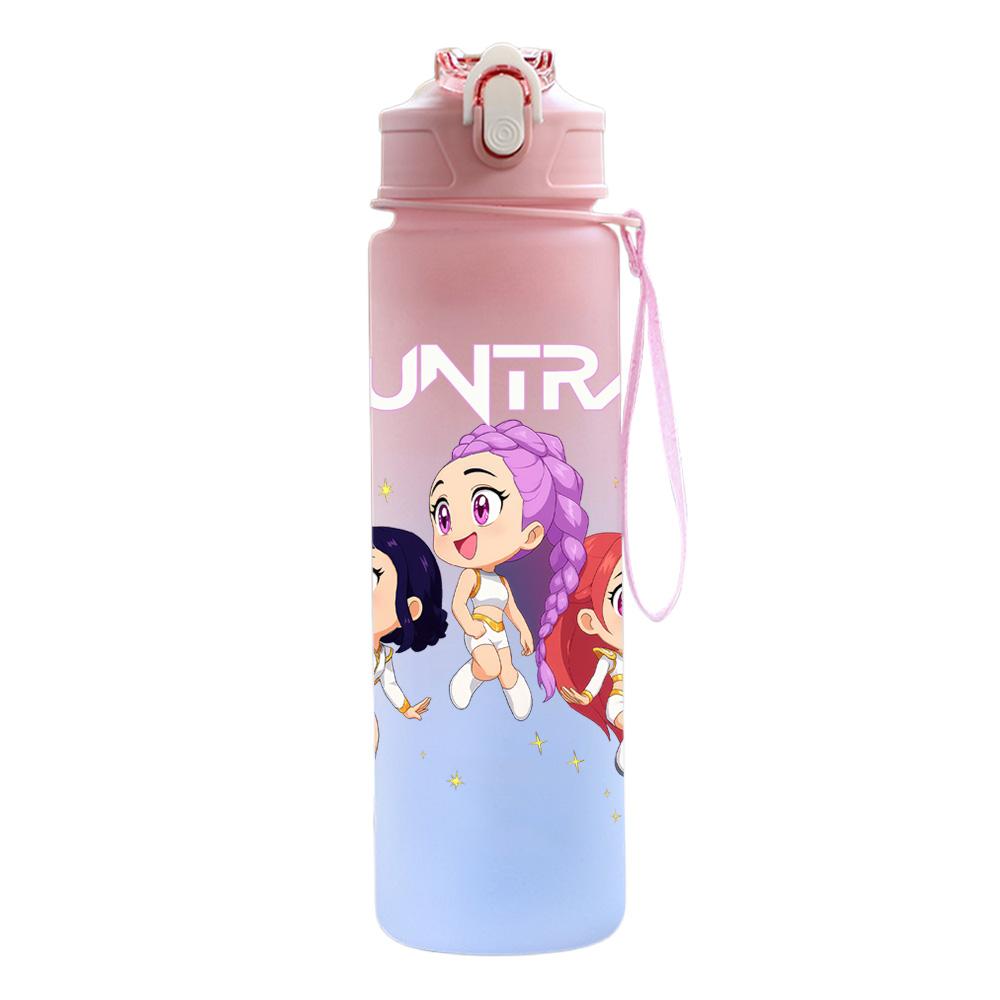 750ml Wasserflasche K-Pop Demon Hunters Bedruckt Große Kapazität Trinkbecher Tragbar Outdoor Sport Wasserbecher Kinder Kinder Geschenk