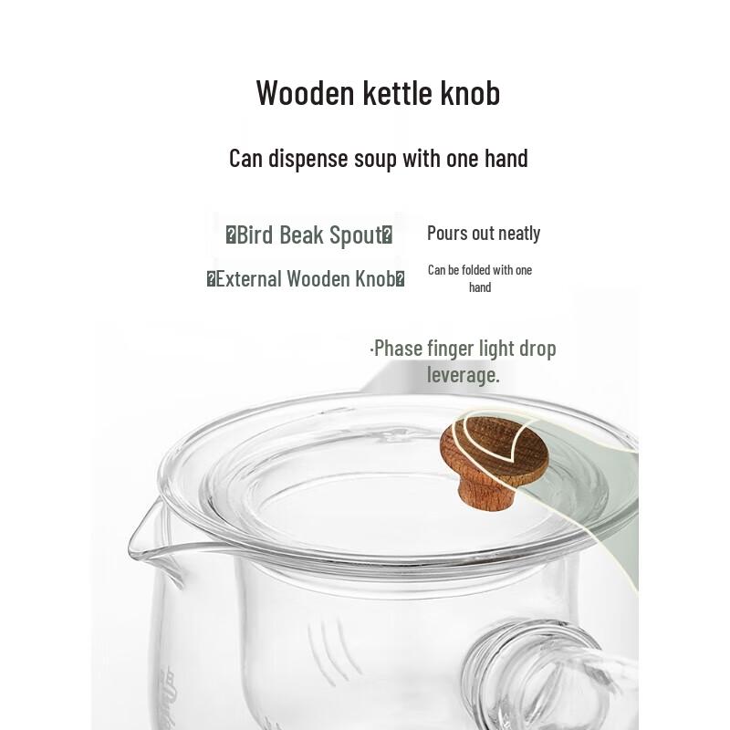 Mingzhan Heat-Resistant Glass Teapot with Side Handle