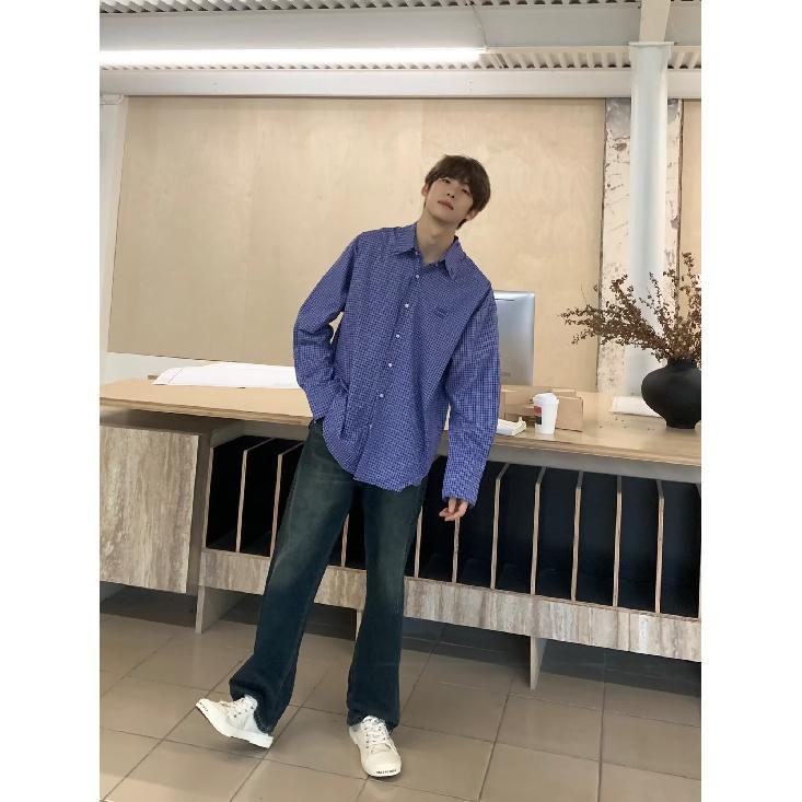 2024 Letter Long Sleeved Shirt Japanese Hong Kong Style Ins Loose Shirt Men'S Summer Trend Versatile Casual Jacket