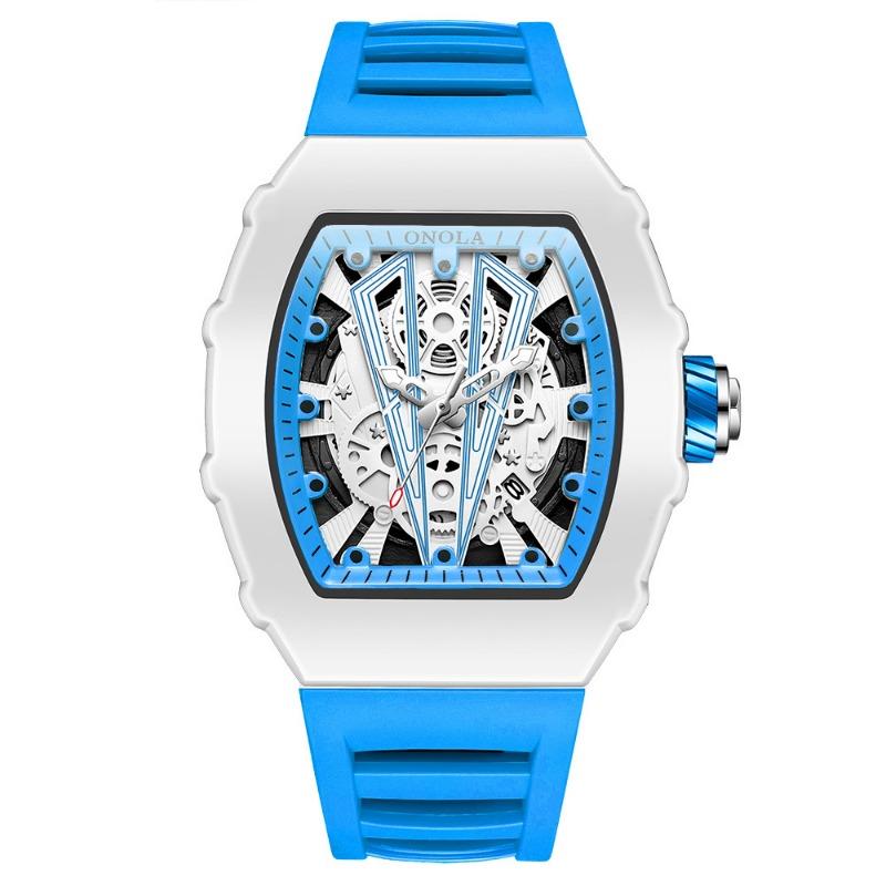 Top Marke Mode Leuchtende Herrenuhr Wasserdicht Quarz Herren Kalender Silikonband Uhr