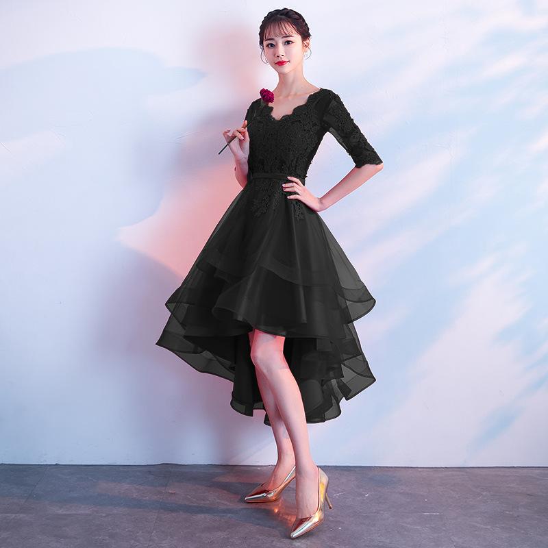 Temperament Evening Dress Women's 1011 Autumn and Summer New Banquet Elegant Long Black Celebrity Annual Meeting Skinny Dress Dress