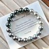 Vintage Strong Light High Quality Shijia Crystal Artificial Tahitian Morandi Maillard Pearl Bracelet