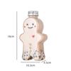 500ml Transparent Holiday Drink Container, Cute Gingerbread Shaped Sealed Can, Suitable for Milk, Juice, Water, Wine, Tea, Etc.
