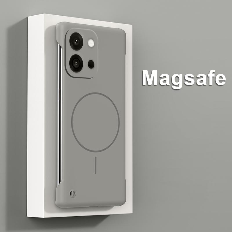 Solid Color Frameless Magnetic Phone Cover For OnePlus 13T 13R 13 12R Ace 5 3 Slim Shockproof Hard PC Wireless Charge Case