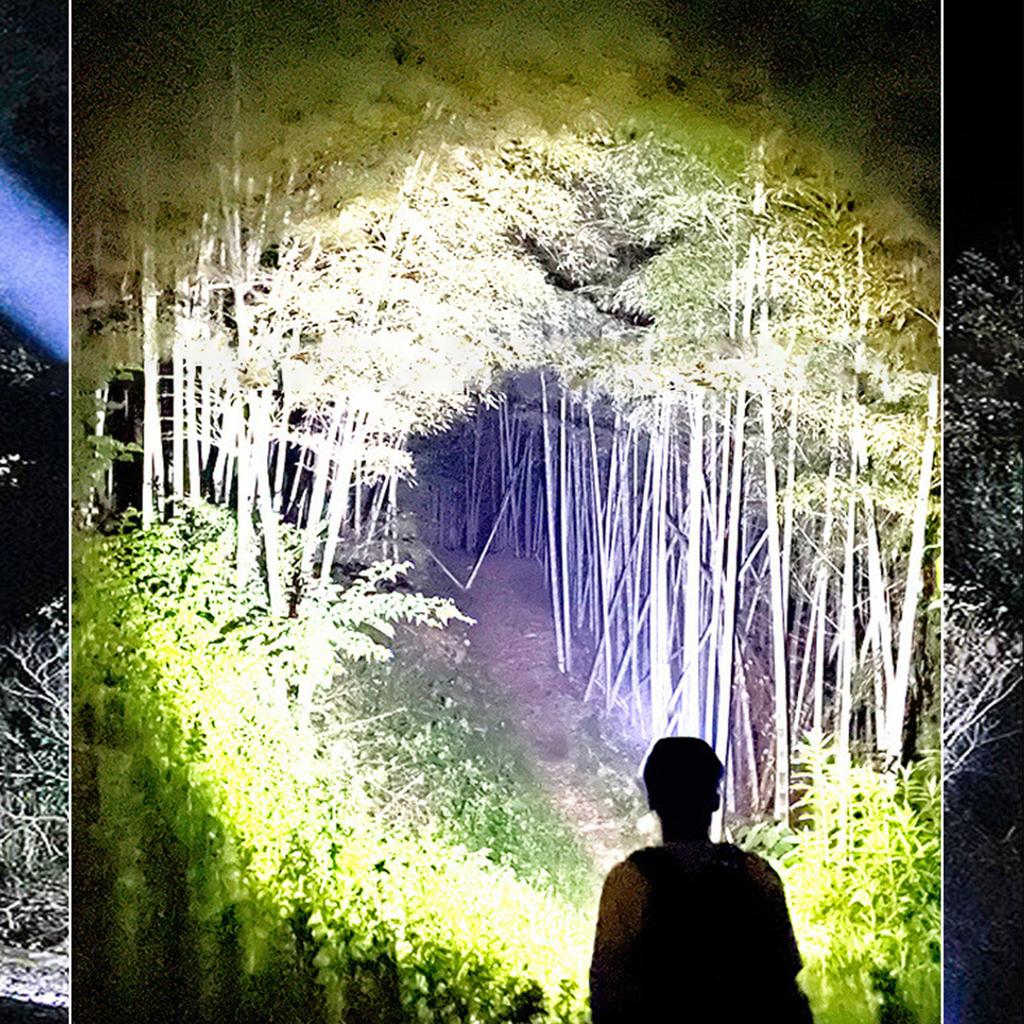 Telescopic Focus Flashlight XHP160 LED Super Bright Flashlight for Camping Hiking Biking