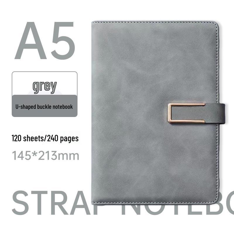 Elegant A5 U-Shaped Buckle Notebook Gift Set - Customizable for Business Meetings