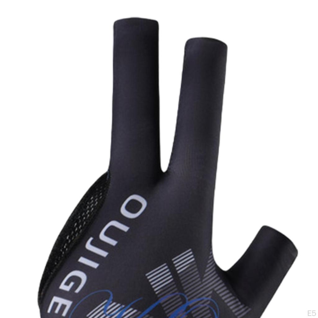 3 Finger Billiard Glove Pool Cue for Women Men Non Slip Left Hand Lightweight Snooker