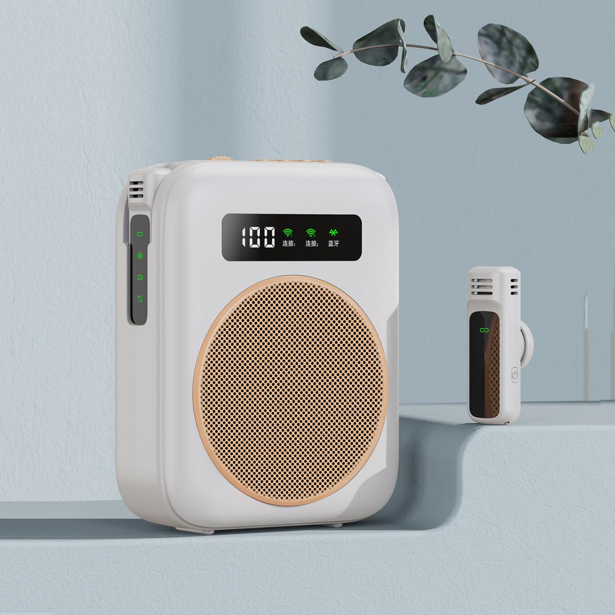

Wireless Amplifier Teacher Specific Wireless Bluetooth Microphone Tour Guide Promotional Portable Speaker білий