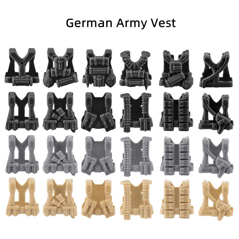 MOC US Soldiers Figure Vest Building Blocks Military Tactical Armor Army Bricks Weapons Accessories Toy Children J023