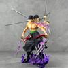 30cm One Piece Fight Zoro Action Figure Anime Asura Roronoa Zoro Tre Teste Più Sei Braccia Statua Modello da Collezione Giocattolo per Bambini Regali