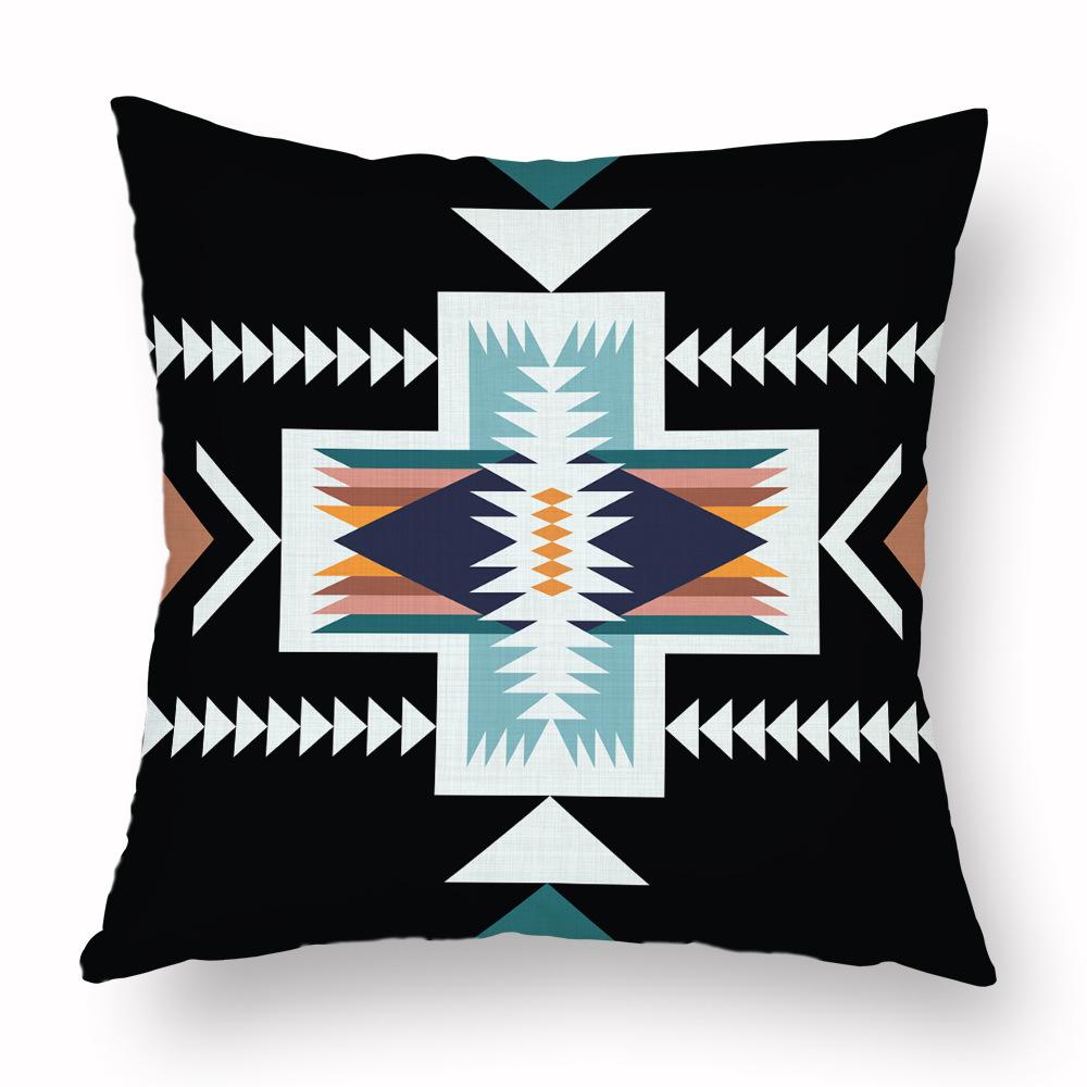 Colorful Navajo Aztec Geometric Print Pattern Cushion Cover Home Living Room Sofa Decor Pillow Pillow Cover