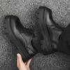 Casual leather shoes thick-soled low-top round head business style derby shoes autumn and winter new height-increasing low-top leather shoes 5051-J