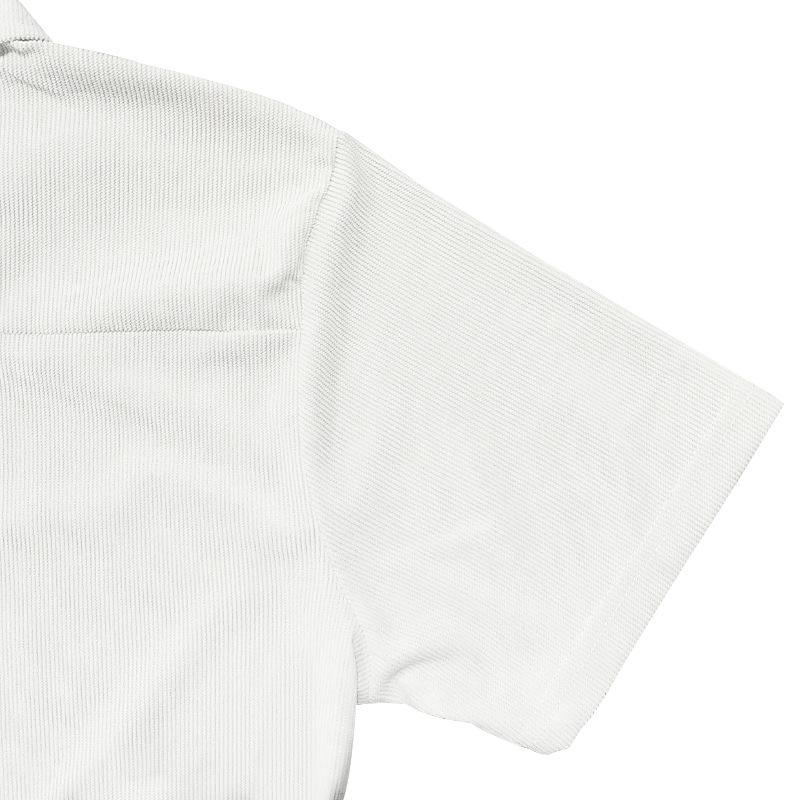 Completo estivo da uomo tinta unita con risvolto, manica corta, cerniera, pantaloni