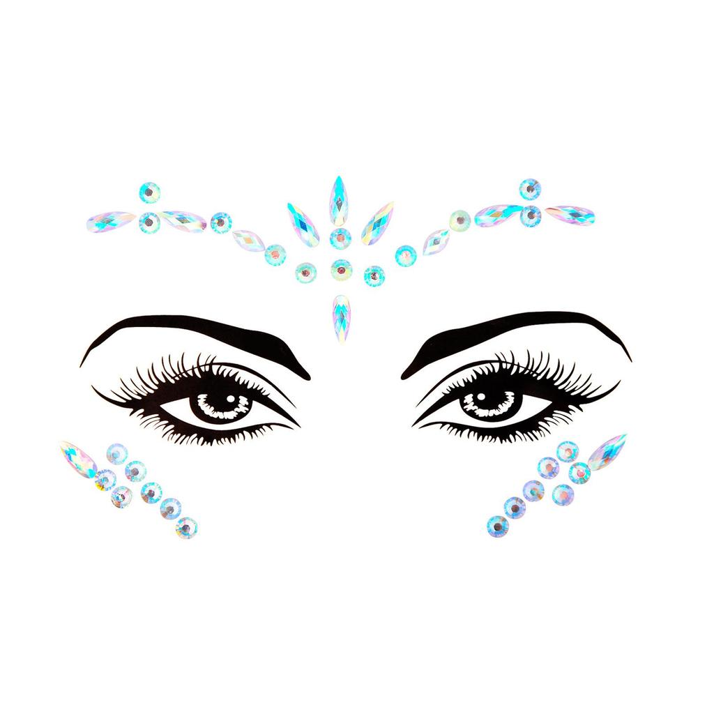 Crystal Tattoo Sticker Glitter Eyeliner Eyebrow Makeup Face Eyes Diamond Temporary Tattoo Rock Rhinestone 3D Eyeliner Stickers