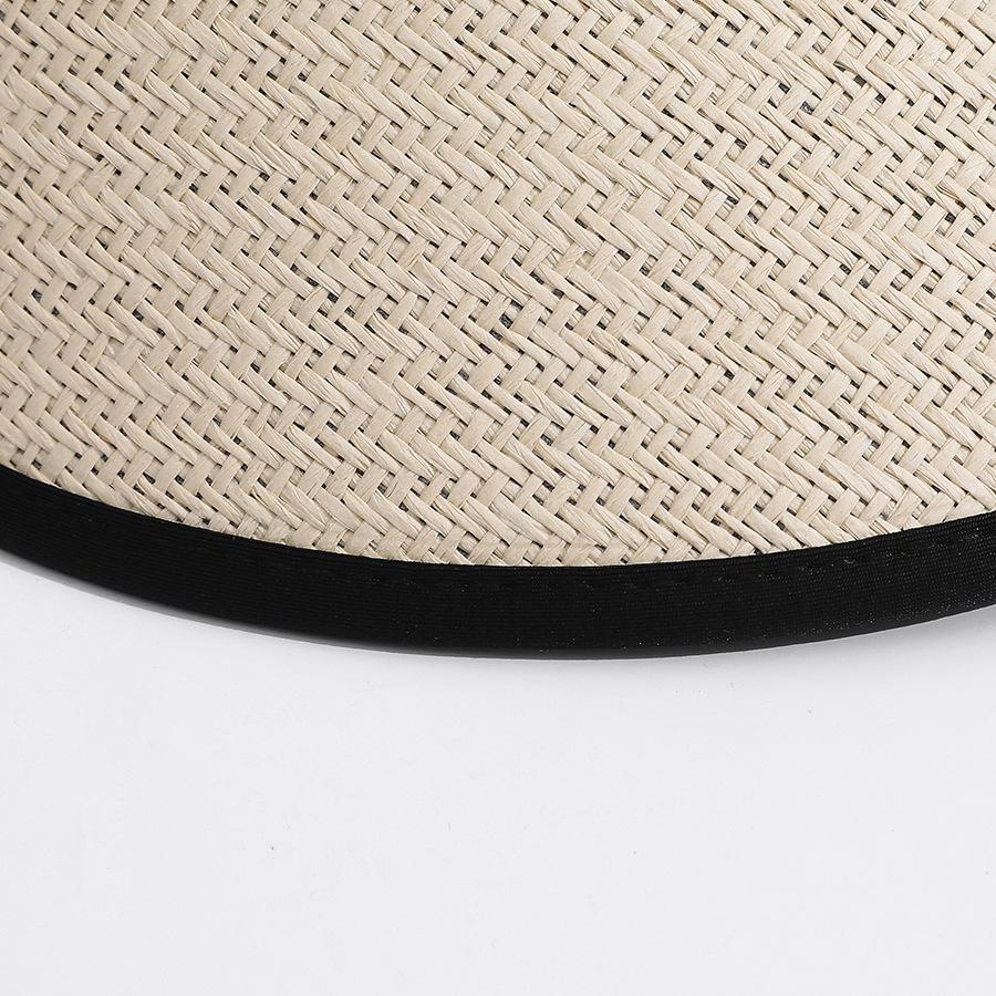 Straw Hat Black Rubber Board Big Along Empty Top Hat Summer Women UV Sunscreen Sun Hat