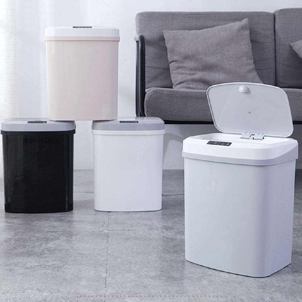 15L Automatic Touchless Smart Infrared Motion Sensor Rubbish Waste Bin Kitchen Trash Can Garbage Bins for Home Room Kitchen Car 26.5 * 20.8 * 33 CM