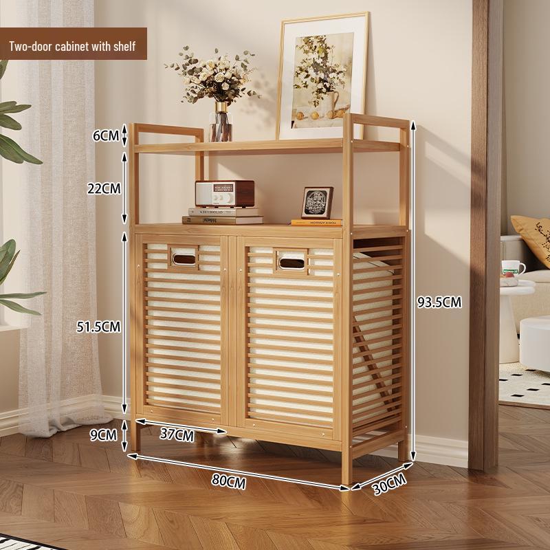 Multi-layer Bamboo Storage Cabinet for Bedroom: Toy and Clothes Organizer, Drawer and Shelf Unit