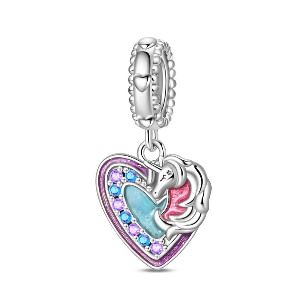 Charms Beads Dreamy Unicorn & Fairy Tale Theme Lucky Colorful Fit 925 Charms Bracelet Beads Jewelry Gifts for Women