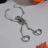 Zinc Zinc Alloy Material Skull Skeleton Hand Chain Retro Style Goth Punk Jewelry  Halloween Accessories