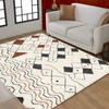 Moroccan Inspired Rug, Geometric Diamond Patterned, Non-Slip Living Room Rug, Kitchen Rug, Area Rug