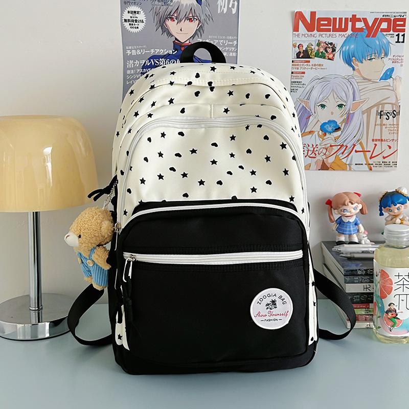 Elementary School Students Versatile Schoolbag Ins Niche High Value Fresh Polka Dot Backpack Korean Version Cute Sweet Wind Backpack