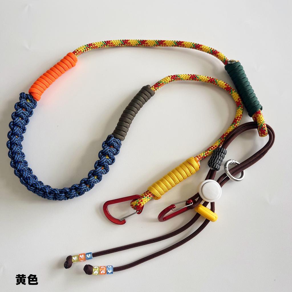 Hand-made Woven Multifunction Adjustable Bag Strap Lanyard Outdoor Camping Hiking Crossbody Strap Replacement Rope