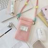 Summer New Fresh Mobile Phone Bag for Women Style Cute Shoulder Bag Crossbody Mesh Portable Cosmetics Storage Pouc Crossbody Bag