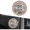 Bling Crystal Car Engine Start Ring Sticker, Sparkling Rhinestone Push Start Button Decorative Cover, Anti-Scratch Key Ignition & Knob Bling Ring,