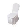 Universal Elastic White Skirt Chair Cover for Weddings & Banquets