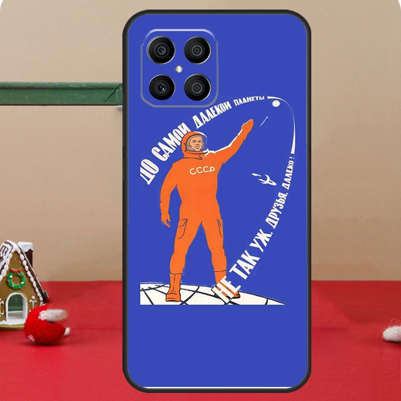 CCCP Soviet Space Propaganda Art Case For Honor Magic 7 Lite 6 8 Pro Honor 400 200 70 90 X8c X8b X9a X9b X9c X9d Win RT Cover