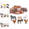 Realistic Farm Animal Figures Pvc Material With Chicken Duck Cow For Kids Educational Toy