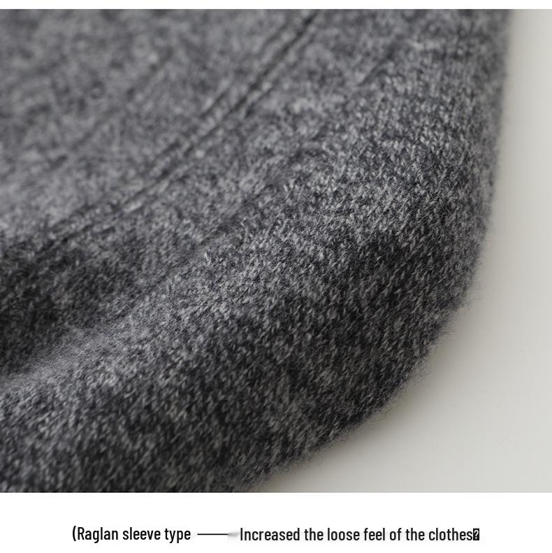 Autumn/Winter 2025 Women's Cashmere Knit Raglan Sweater - New Color, Loose Fit, Warm Pullover