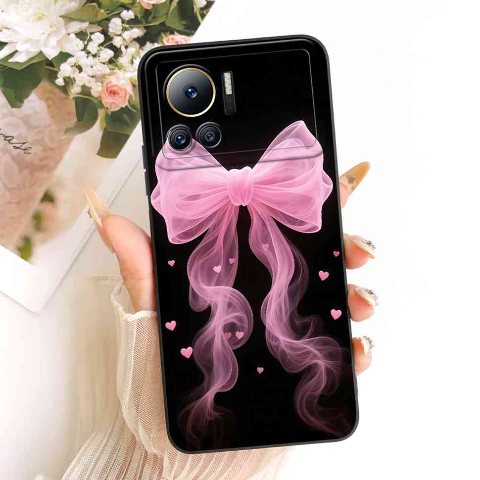 For Infinix Note 12 VIP Case Cute Cat Cartoon Flower Silicone Cover For Infinix Note12 VIP 12 Vip X672 6.7" Phone Cases Coque