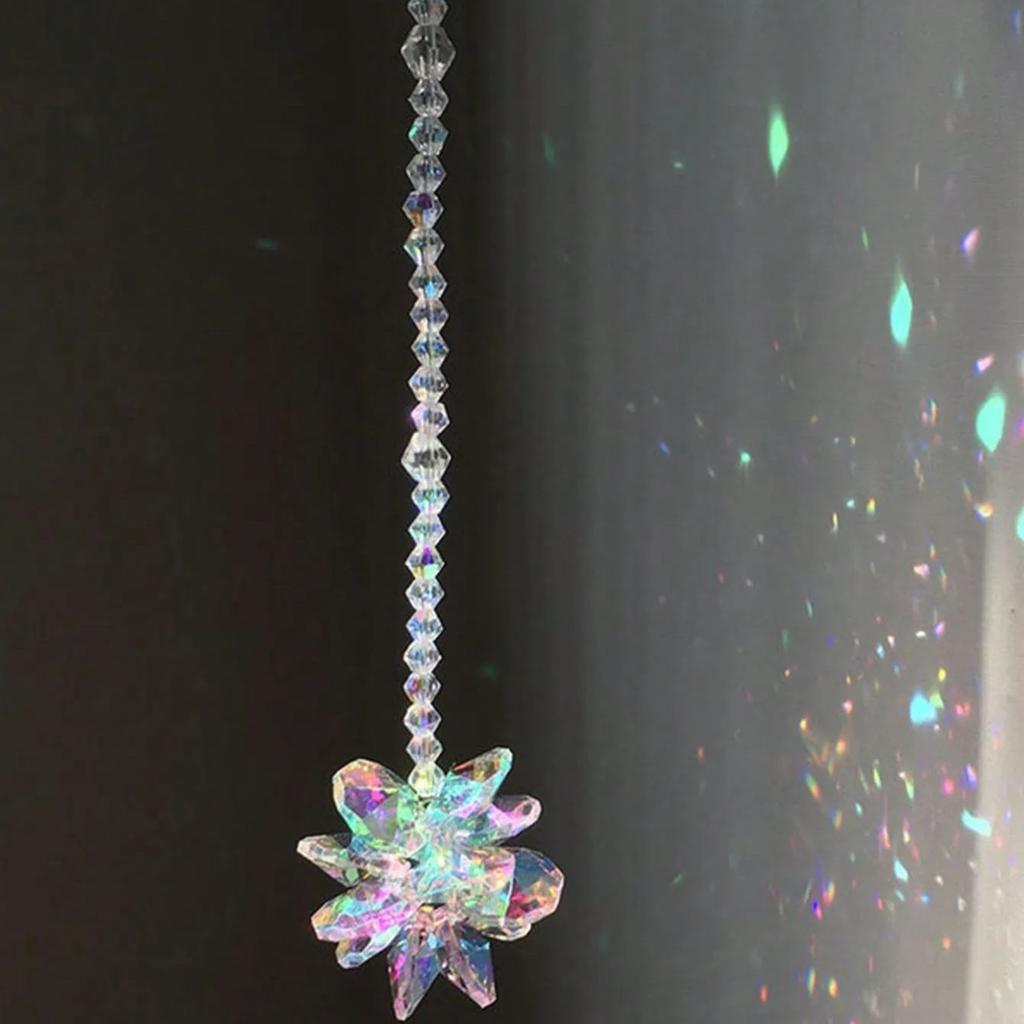 Colorful Crystal Sunshine Sun Catcher Pendant, DIY Handmade Wind Chime Accessories, Car Hanging Decoration.