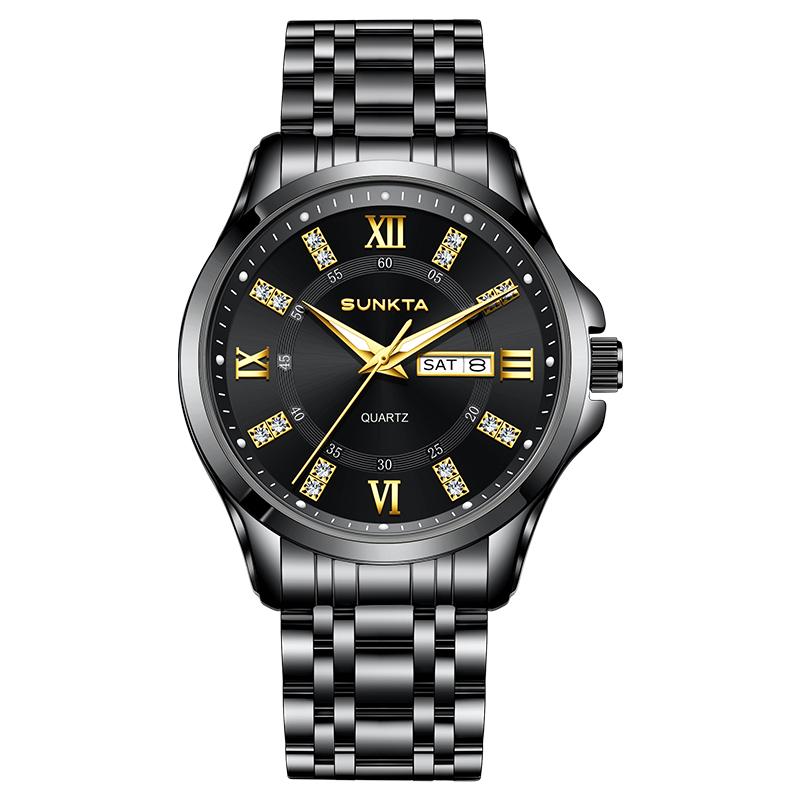 SUNKTA Men's watches Business Date Luminous casual fashion Male Watch Waterproof Quartz mens wristwatch reloj hommes+BOX