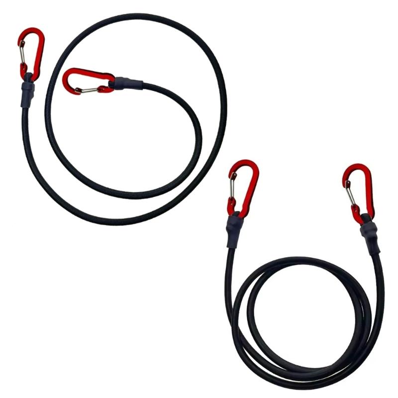 Elastic Strap with Hook Bungee Cord Heavy Duty Outdoor Elastic Bungee Strap for Luggage Roof Rack Tents Tarps
