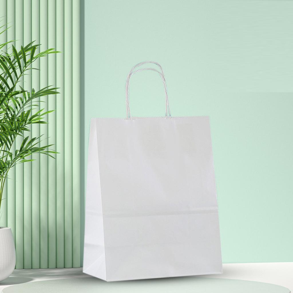 Kraft Paper Tote Bags Christmas Gift Packaging for Milk Tea Takeout Shopping