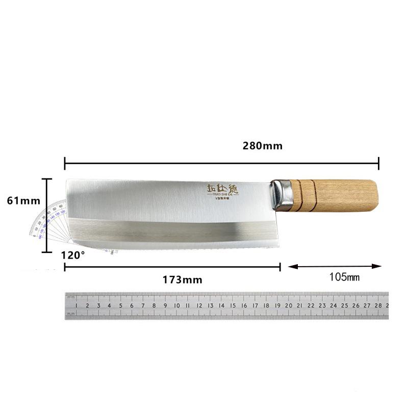 6.8 Inch Nakiri Knife Powder Alloy Steel 10Cr15Mov Blade Wood Handle Chef Slicing Sushi Vegetables Cleaver Meat Kitchen Knives