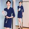Women's Summer Professional Dress for Hotel Reception, Sales, Office, Jewelry Store, or Beautician Uniform