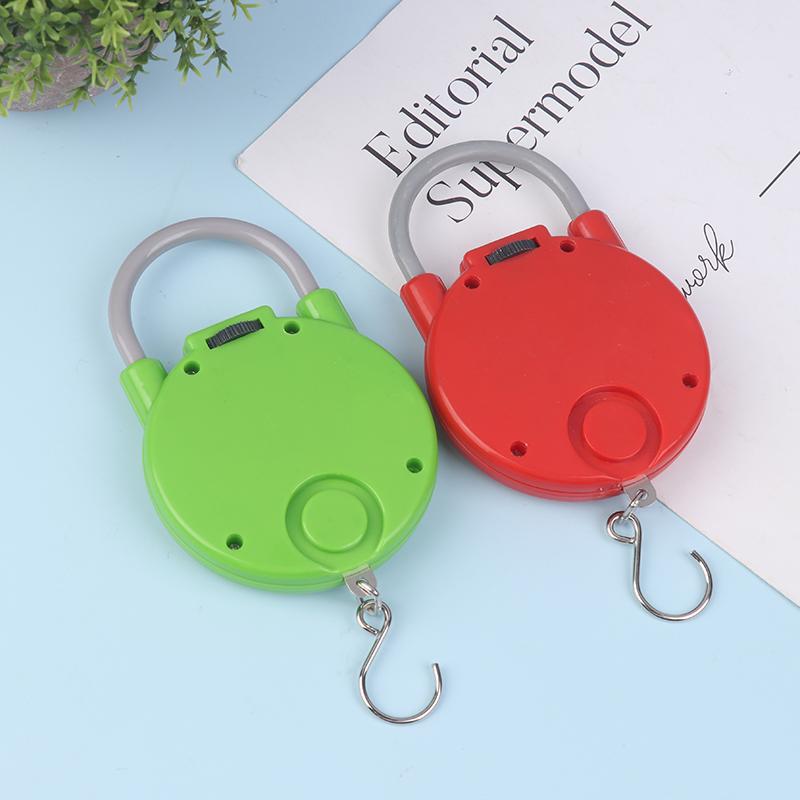 1Pcs 10Kg Pocket Pointer Luggage Scale Spring Portable Suitcase Scale Handled Travel Bag Weighting Fish Hook Hanging Scale