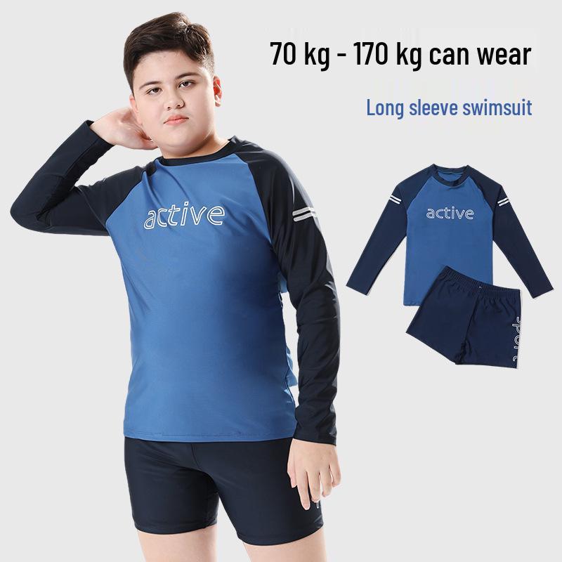 

2025 Plus Size Teen Boy Two-Piece Swimsuit Set 150