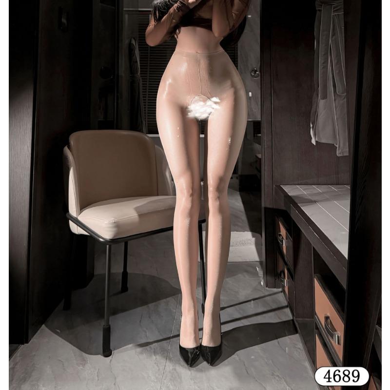 Women Sexy Shiny Solid Color Erotic Pantyhose Glossy Intimate Stocking