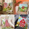 Cartoon Farm Animal Theme Cushion Cover Inches Farmhouse Decor Home Throw Pillow Covers for Couch Decorations