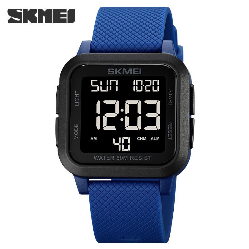 Skmei 1894 Alarm Casual Chronograph Wristwatch for Men Sport Digital LED Square Watch Water Resistant 50 Meters Fashion Watches Skmei 1894
